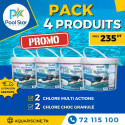 PROMOTION PACK 4 SEAUX  CHLORE  POOL STAR